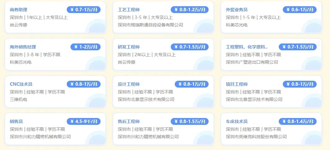 🌟深圳人才网最新招聘信息汇总🌟