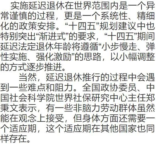 延退最新方案及其观点论述解析