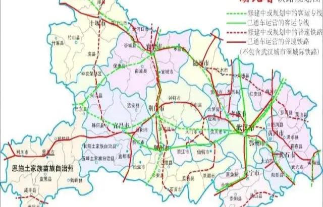 襄荆宜高铁最新线路图，中部崛起的动脉连接线