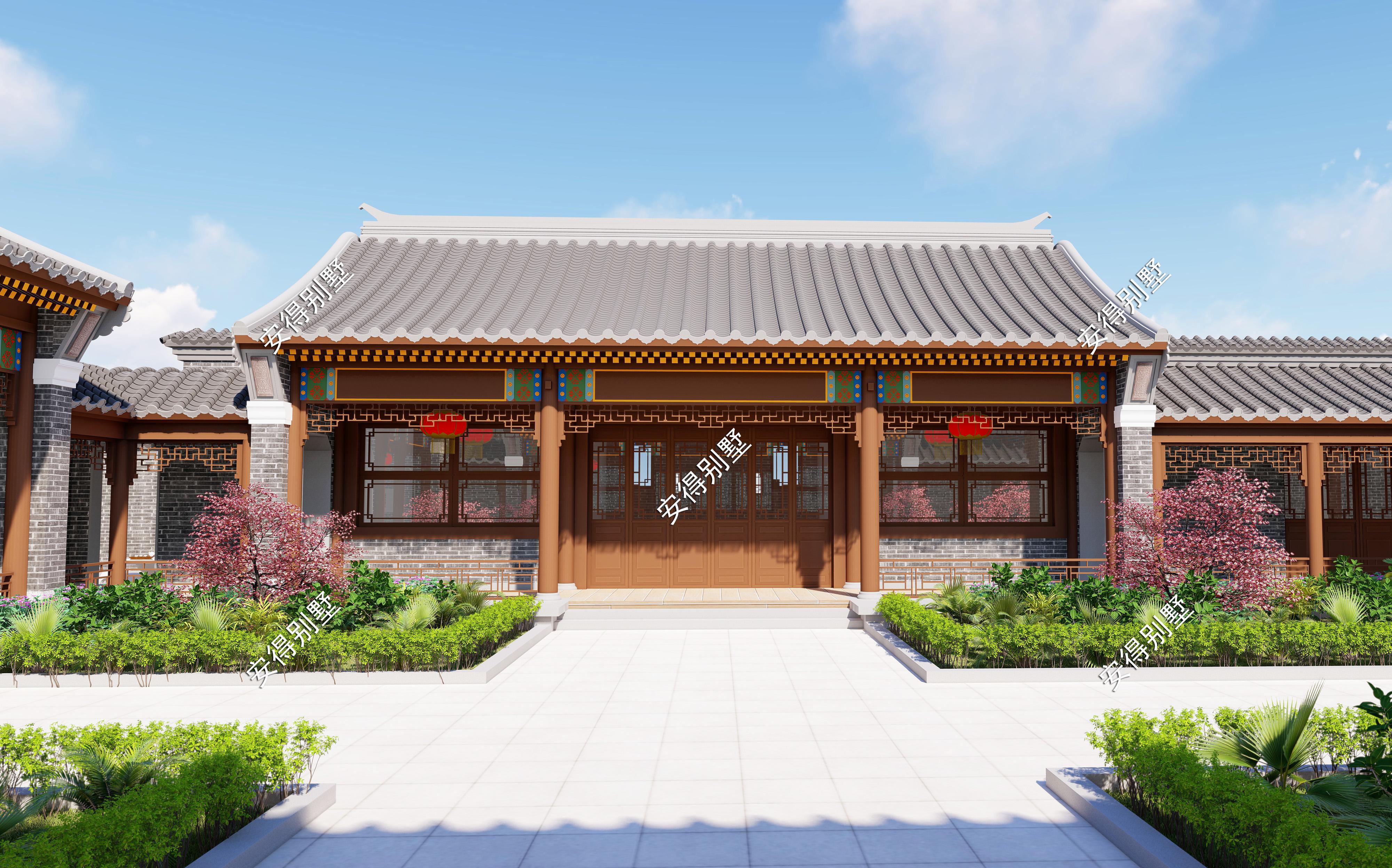 最新农村四合院效果图集锦，时尚与经典的完美结合🏡