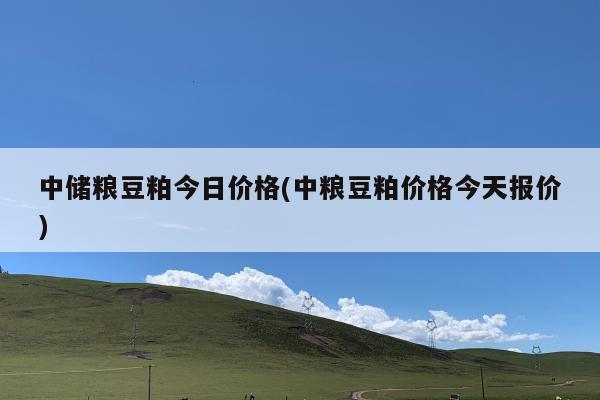 中储粮豆粕最新价格，科技驱动，智能生活新篇章开启